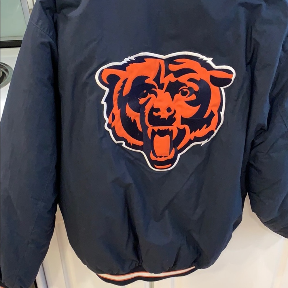 Retro Chicago Bears Reebok heavy jacket w/zip hood